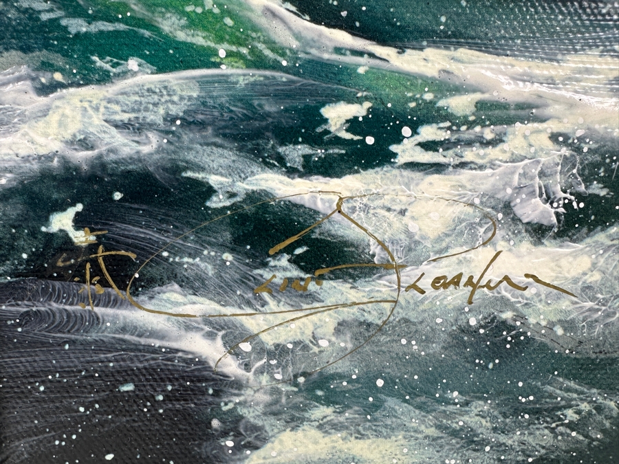 Clint Sloan Hand Signed Limited Edition Giclee Print Titled 'Spirit Of Pele' Numbered 12 Of 100 Dated 2000 10 X 25 Framed With C.O.A. [Photo 6]