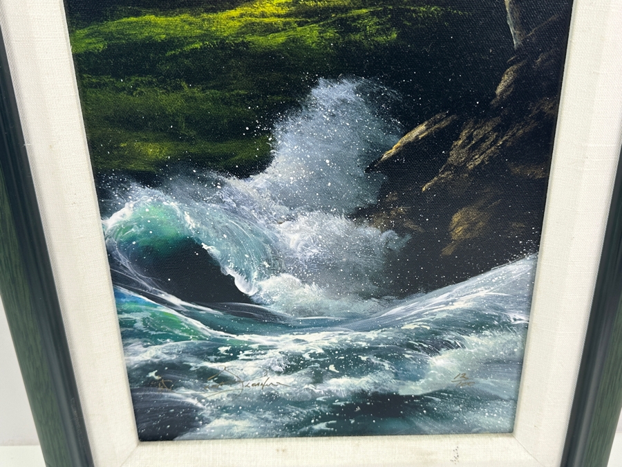 Clint Sloan Hand Signed Limited Edition Giclee Print Titled 'Spirit Of Pele' Numbered 12 Of 100 Dated 2000 10 X 25 Framed With C.O.A. [Photo 5]