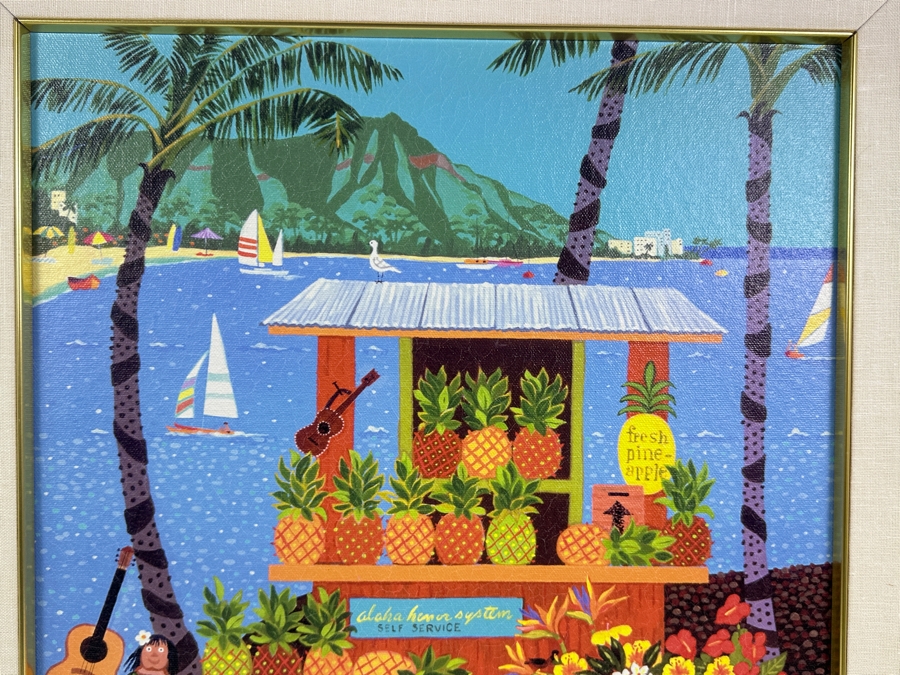 Rosalie Prussing Hand Signed Limited Edition Hawaiian Giclee Print 15 X 15 Framed 22 X 22 [Photo 4]