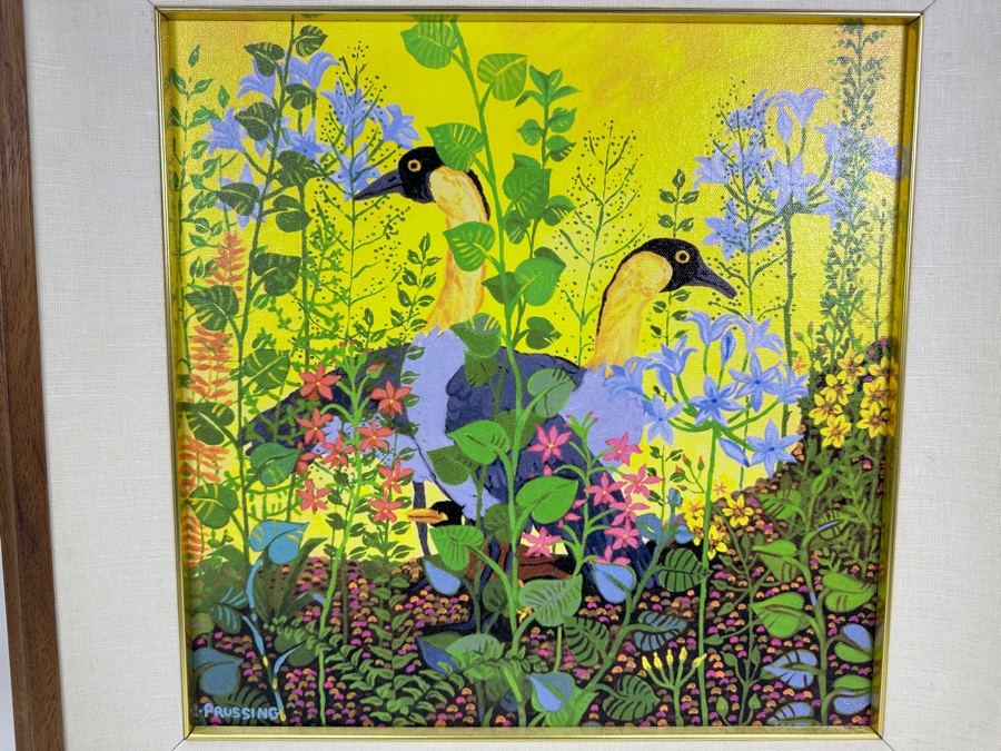 Rosalie Prussing Hand Signed Limited Edition Hawaiian Giclee Print 15 X 15 Framed 22 X 22 [Photo 1]