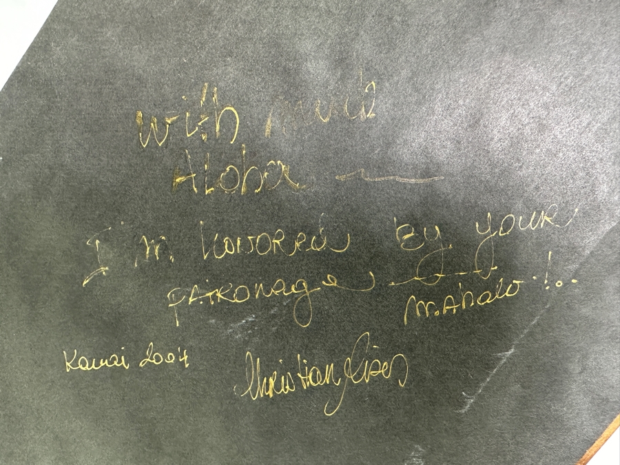 Christian Riso Original Oil Painting Of A Bird Kauai 2004 12 X 7 Shadowbox Framed 26 X 21 [Photo 13]