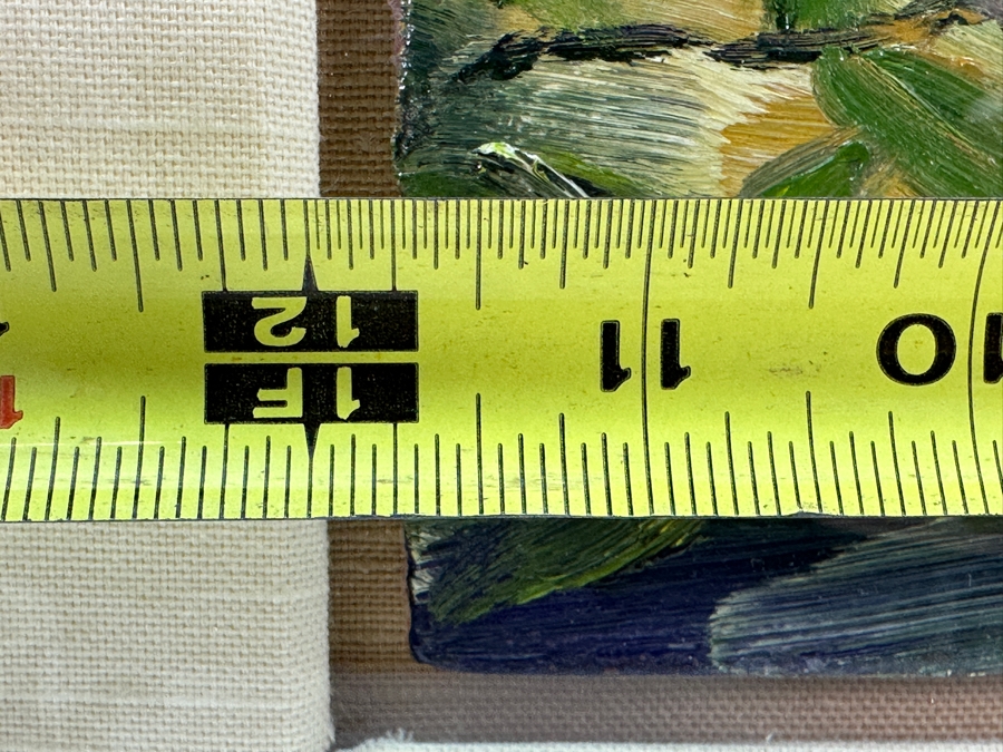 Christian Riso Original Oil Painting Of A Bird Kauai 2004 12 X 7 Shadowbox Framed 26 X 21 [Photo 8]