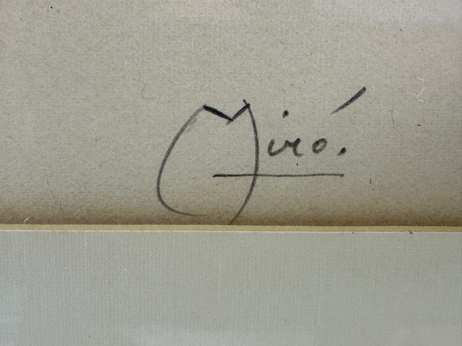 Joan Miro (1893-1983, Spain/France) La Boite Alerte (The Alert Box) 1959 Hand Signed Limited Edition Lithograph On Arches Paper Numbered 151 Of 200 6.25 X 9.5 Framed [Photo 10]