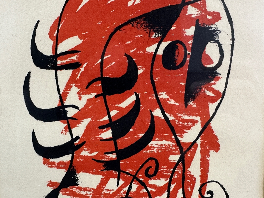 Joan Miro (1893-1983, Spain/France) La Boite Alerte (The Alert Box) 1959 Hand Signed Limited Edition Lithograph On Arches Paper Numbered 151 Of 200 6.25 X 9.5 Framed [Photo 5]