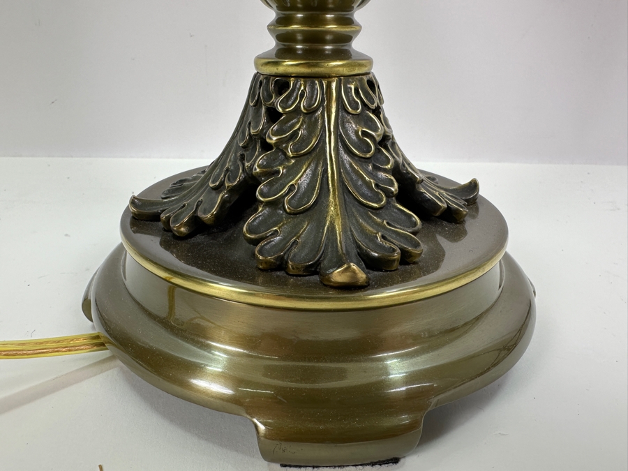 Brass And Marble Accent Table Lamp 29H [Photo 4]