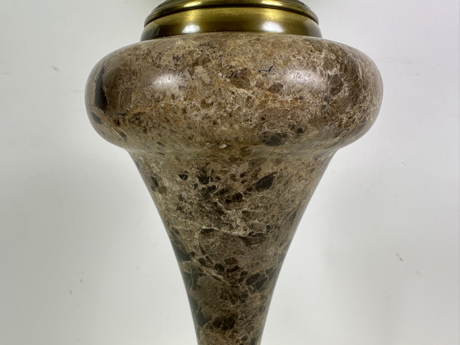 Brass And Marble Accent Table Lamp 29H [Photo 3]