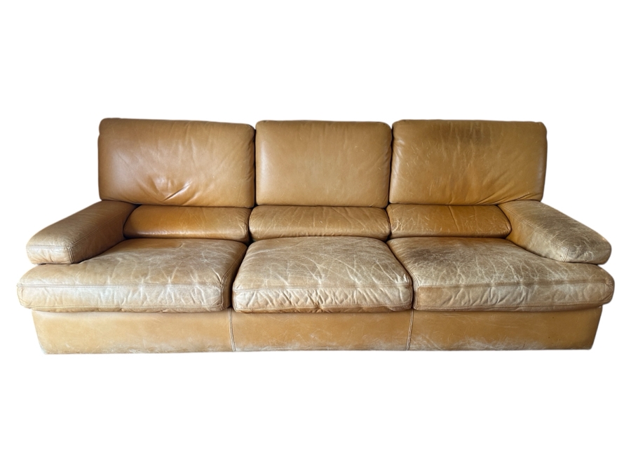 Roche Bobois Leather 3-Seater Sofa Made In France 87W X 40D X 33H [Photo 2]