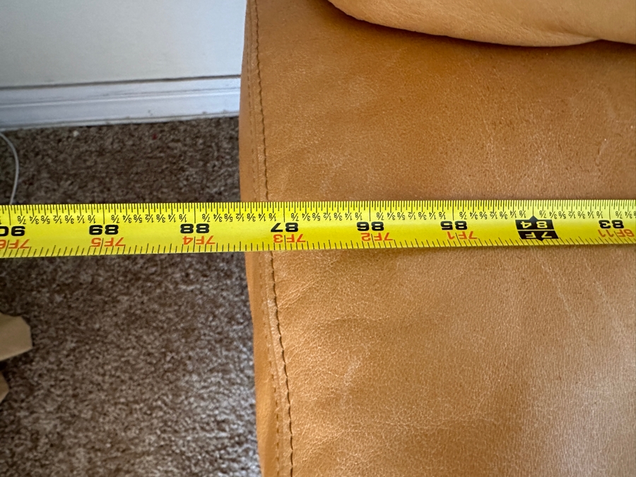 Roche Bobois Leather 3-Seater Sofa Made In France 87W X 40D X 33H [Photo 9]