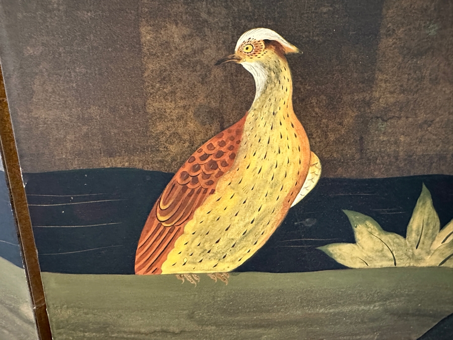 Signed Japanese Silk 4-Panel Screen 74W X 36H [Photo 8]