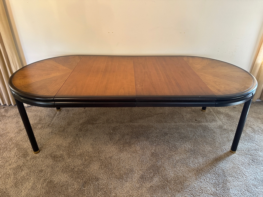 John Stuart Mid-Century Modern 44' Round Extending Dining Table 29'H With Two 24'L Leaves [Photo 4]