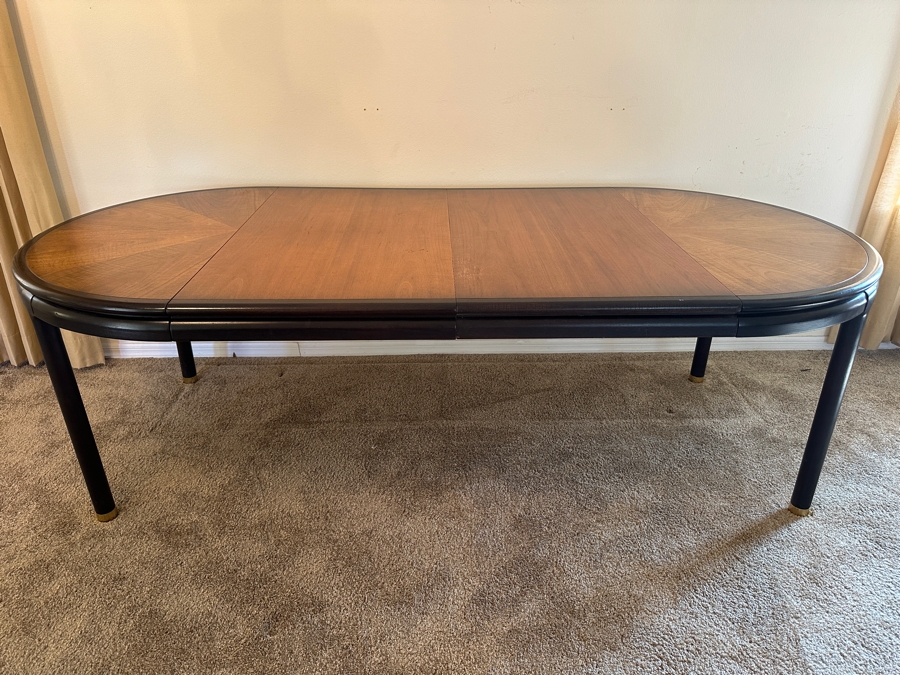 John Stuart Mid-Century Modern 44' Round Extending Dining Table 29'H With Two 24'L Leaves [Photo 15]