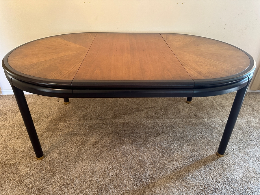 John Stuart Mid-Century Modern 44' Round Extending Dining Table 29'H With Two 24'L Leaves [Photo 9]
