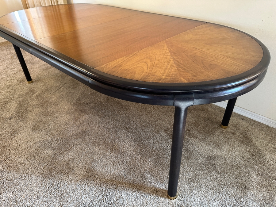 John Stuart Mid-Century Modern 44' Round Extending Dining Table 29'H With Two 24'L Leaves [Photo 7]