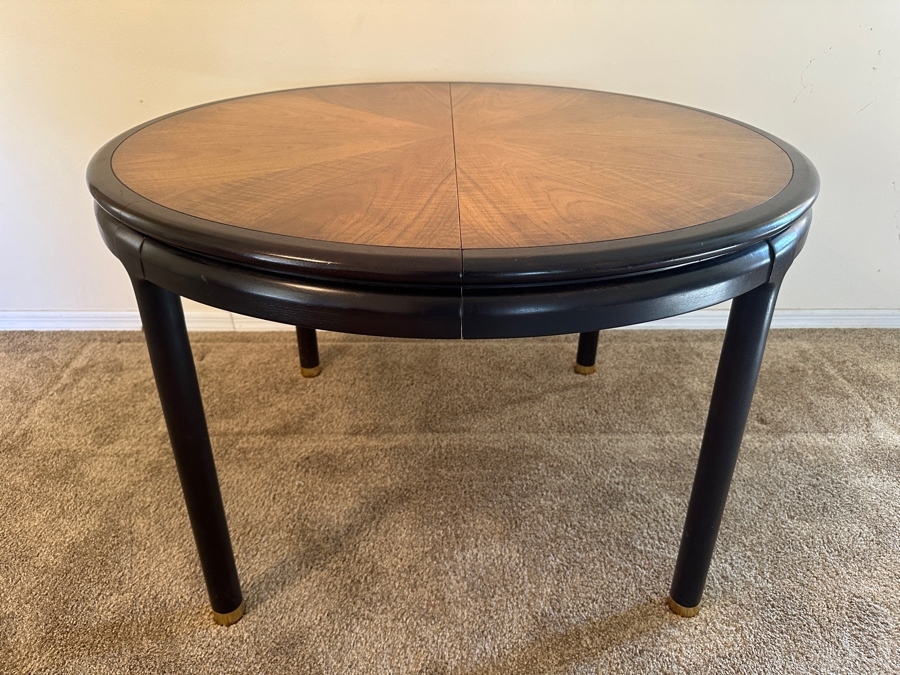 John Stuart Mid-Century Modern 44' Round Extending Dining Table 29'H With Two 24'L Leaves [Photo 17]