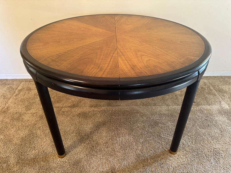 John Stuart Mid-Century Modern 44' Round Extending Dining Table 29'H With Two 24'L Leaves [Photo 16]