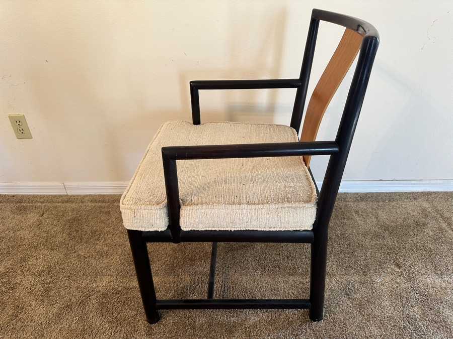 John Stuart Mid-Century Modern Curved Back Dining Chairs: Two Armchairs And Four Dining Chairs - Total Of Six Chairs [Photo 14]