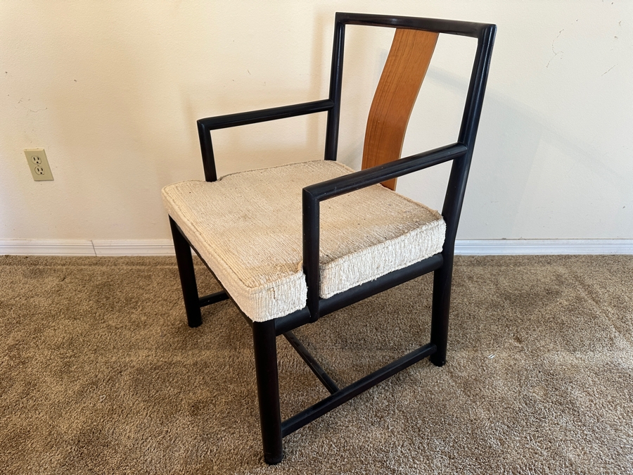 John Stuart Mid-Century Modern Curved Back Dining Chairs: Two Armchairs And Four Dining Chairs - Total Of Six Chairs [Photo 16]