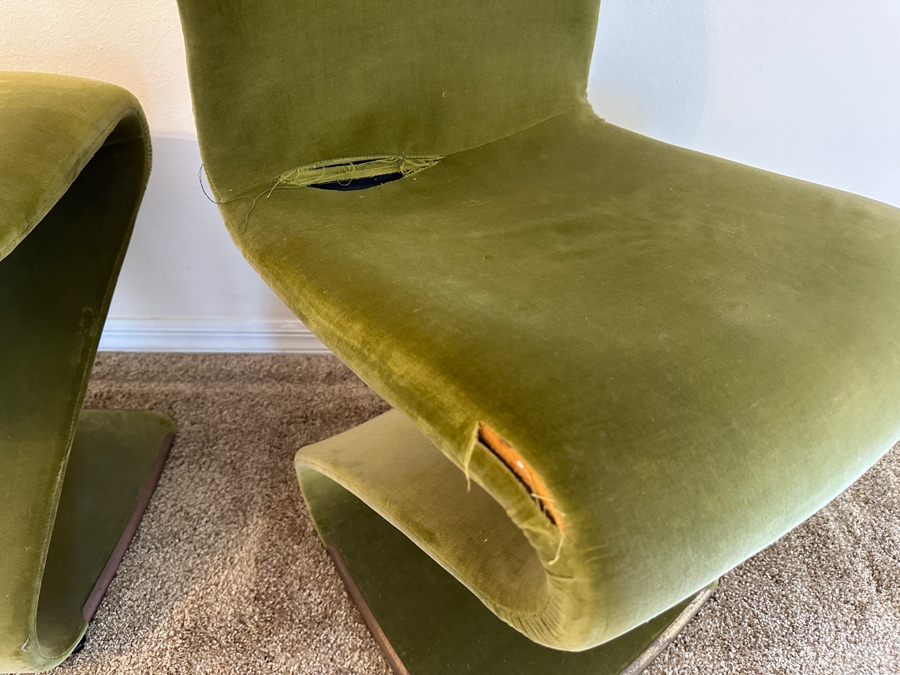 Pair Of Mid-Century Modern RIMA Linea Disegno Italian Z Chairs 18.5W X 24D X 33H [Photo 7]