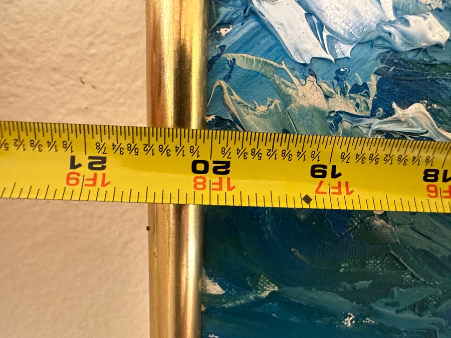 Original Oil Painting On Canvas Panel Of A Sailboat In Stormy Seas Signature Illegible 20 X 16 [Photo 7]