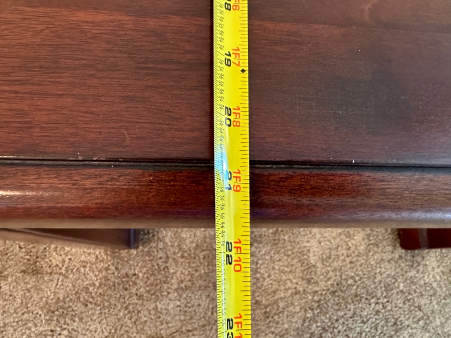 John Stuart Mid-Century Modern Chinese Style Wooden Side Table #1 28W X 21.5D X 22H [Photo 12]