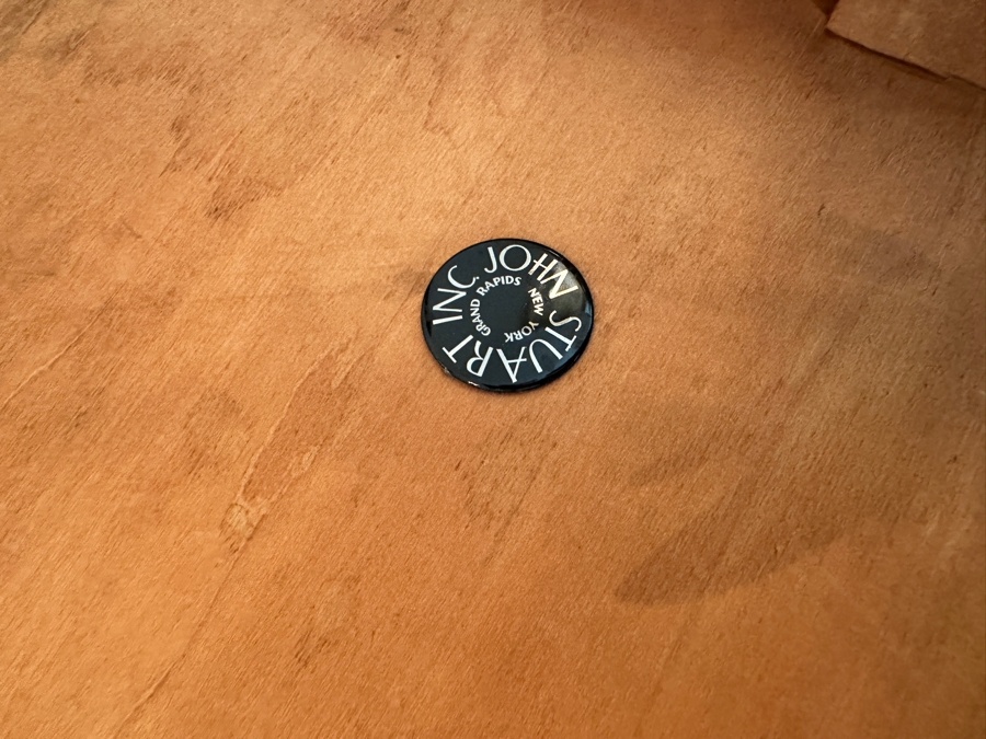 John Stuart Mid-Century Modern Chinese Style Wooden Side Table #1 28W X 21.5D X 22H [Photo 9]