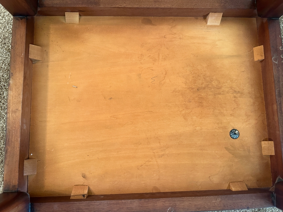 John Stuart Mid-Century Modern Chinese Style Wooden Side Table #1 28W X 21.5D X 22H [Photo 10]