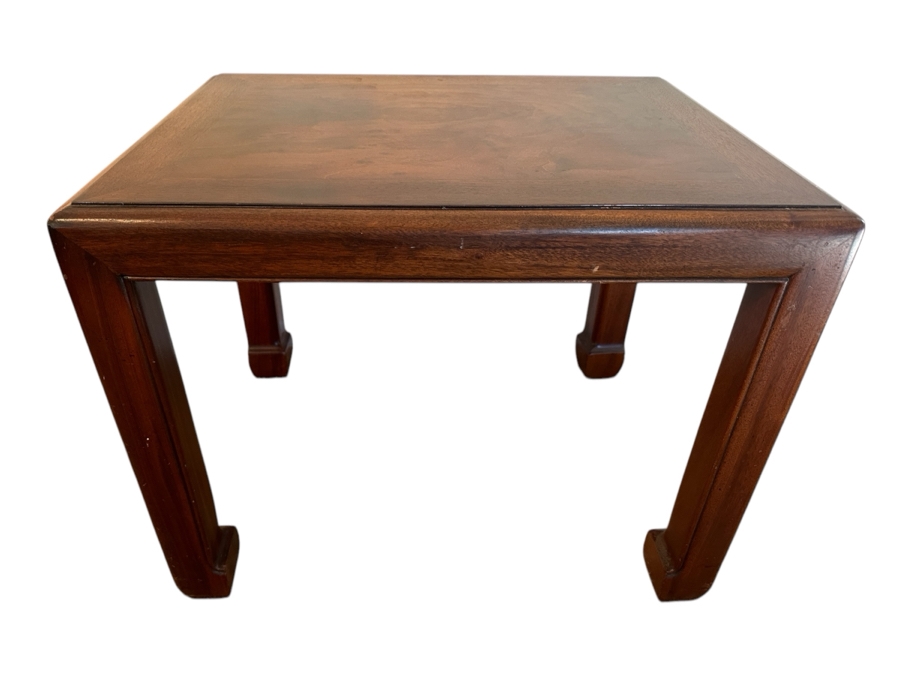 John Stuart Mid-Century Modern Chinese Style Wooden Side Table #1 28W X 21.5D X 22H