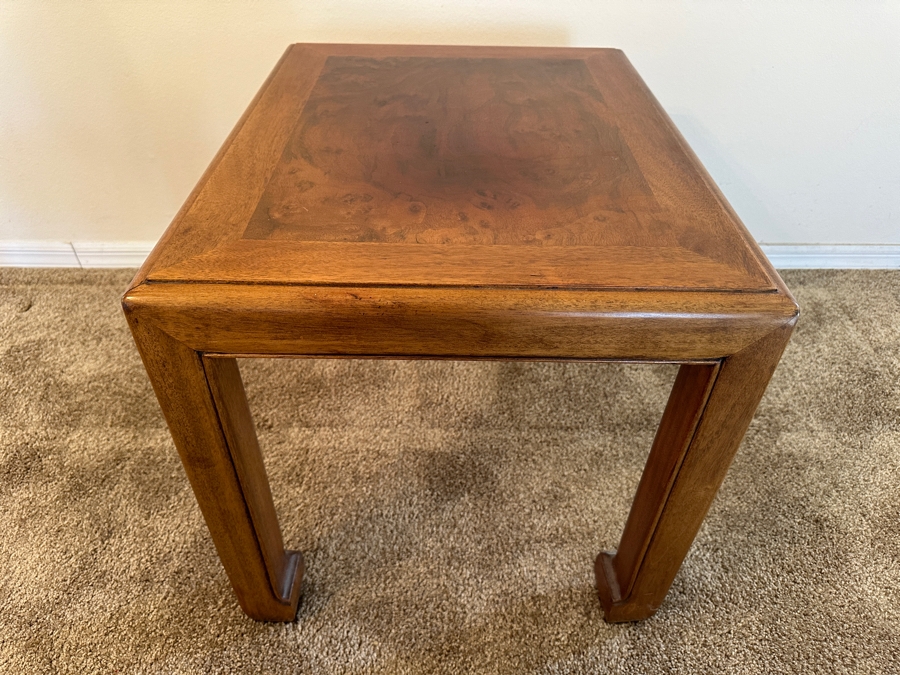 John Stuart Mid-Century Modern Chinese Style Wooden Side Table #2 28W X 21.5D X 22H [Photo 6]