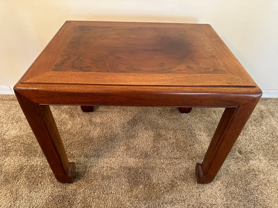 John Stuart Mid-Century Modern Chinese Style Wooden Side Table #2 28W X 21.5D X 22H [Photo 2]