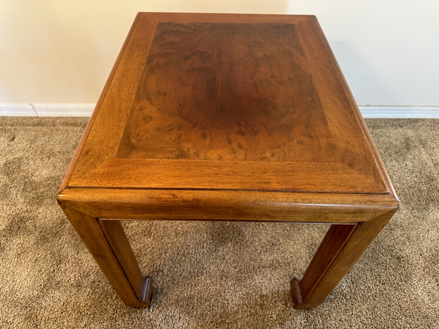John Stuart Mid-Century Modern Chinese Style Wooden Side Table #2 28W X 21.5D X 22H [Photo 7]