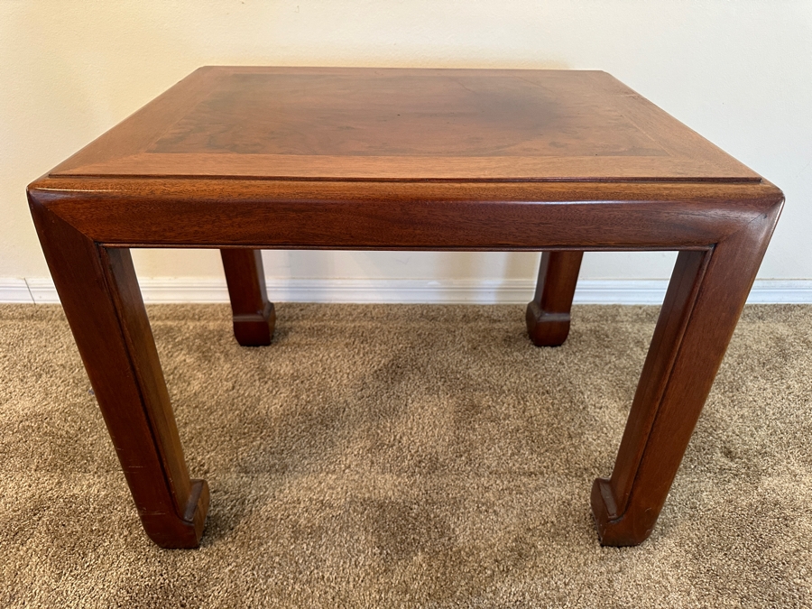 John Stuart Mid-Century Modern Chinese Style Wooden Side Table #2 28W X 21.5D X 22H [Photo 5]
