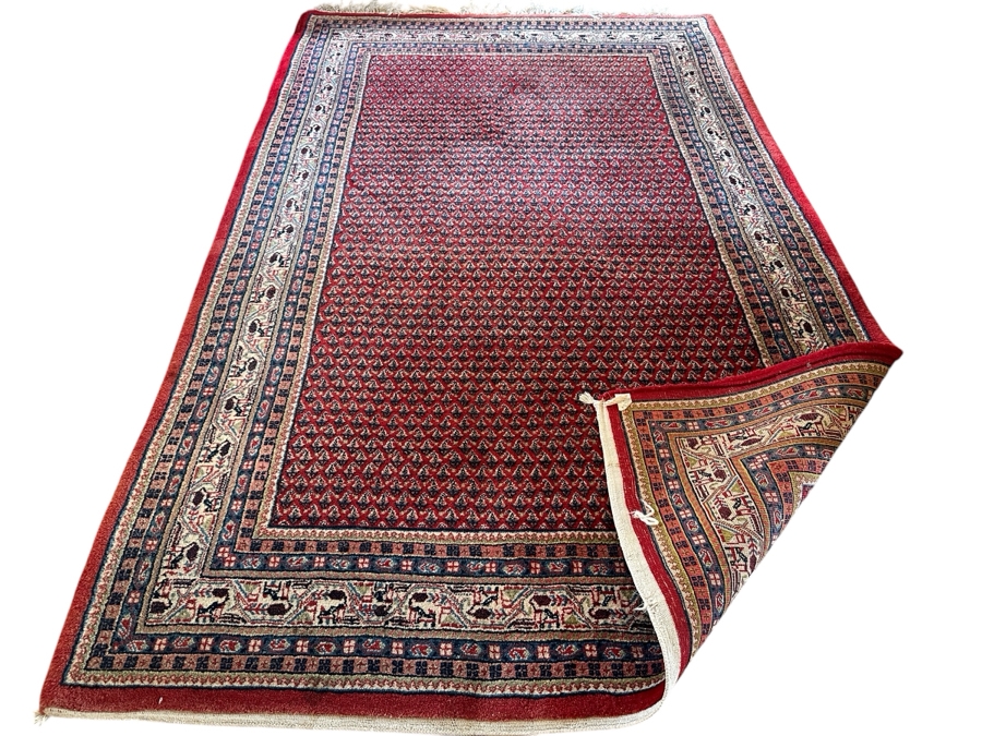 Hand Knotted Wool Persian Area Rug 61 X 99