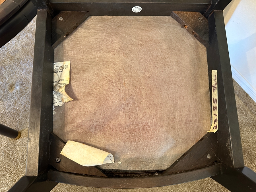 Vintage John Stuart Mid-Century Modern Rosewood Desk 49.5W X 24D X 28.5H With Vintage John Stuart Cane Back Office Chair [Photo 25]