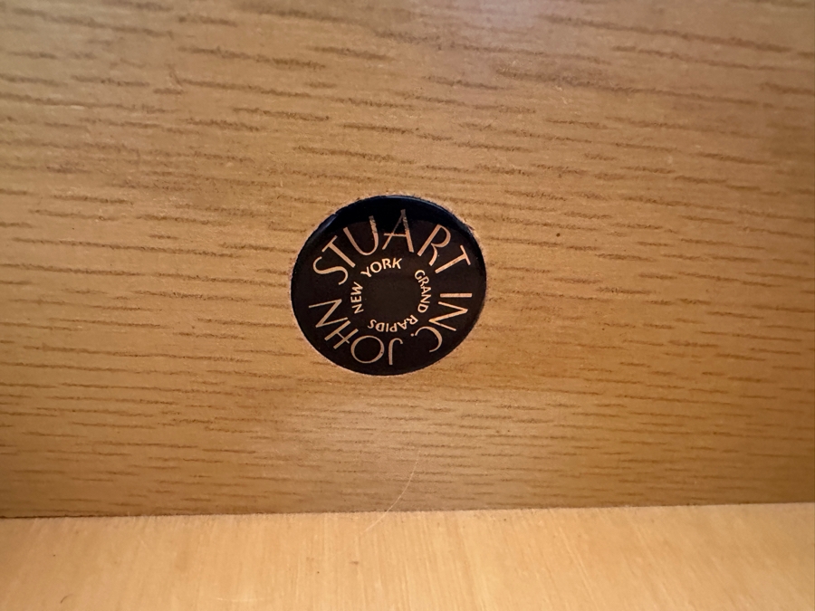 Vintage John Stuart Mid-Century Modern Rosewood Desk 49.5W X 24D X 28.5H With Vintage John Stuart Cane Back Office Chair [Photo 12]