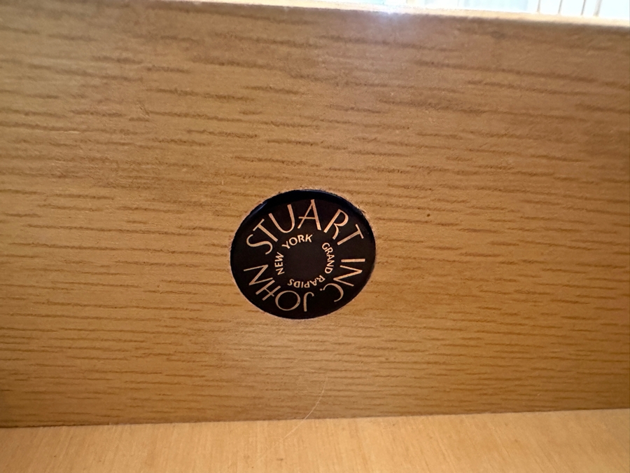 Vintage John Stuart Mid-Century Modern Rosewood Desk 49.5W X 24D X 28.5H With Vintage John Stuart Cane Back Office Chair [Photo 13]