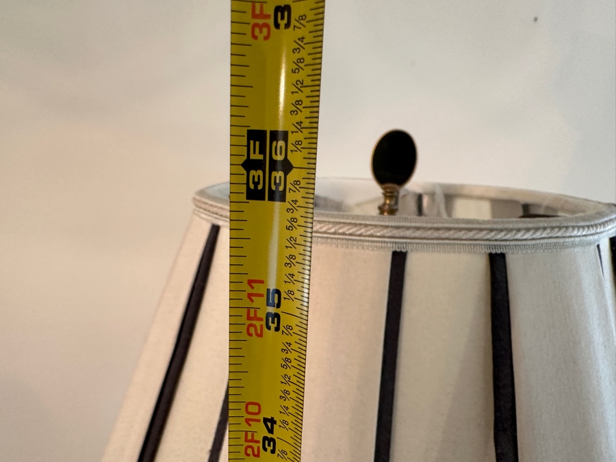 Mid-Century Modern Chinese Style Chinoiserie Bronze Table Lamp 36H [Photo 12]