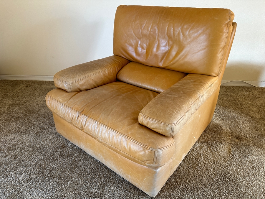 Roche Bobois Leather Armchair Made In France 36W X 36D X 34H [Photo 5]