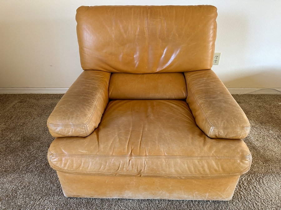 Roche Bobois Leather Armchair Made In France 36W X 36D X 34H [Photo 2]