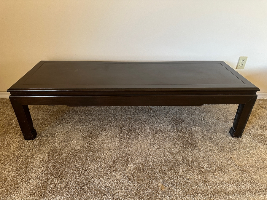 Vintage Chinese Wooden Rectangular Coffee Table 60 X 20 X 16H [Photo 4]