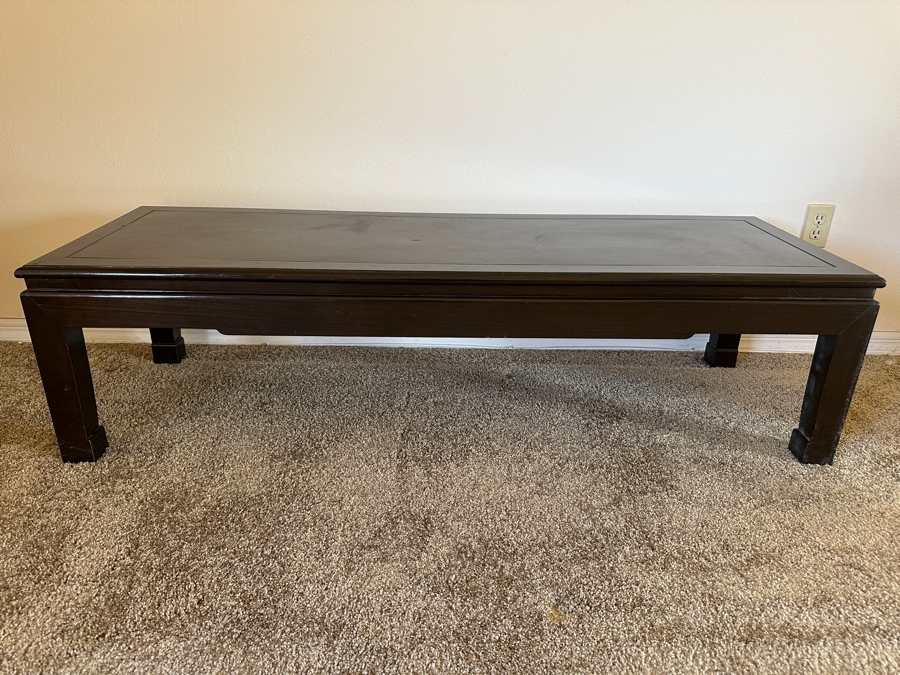 Vintage Chinese Wooden Rectangular Coffee Table 60 X 20 X 16H [Photo 3]