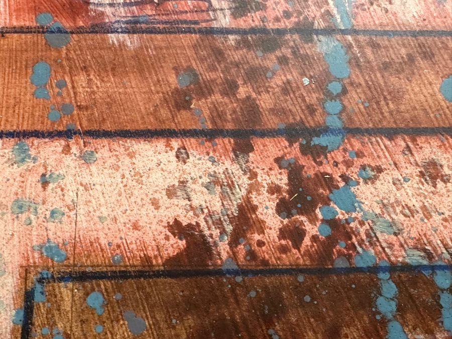 W. Michael Bush (B. 1957, American) Original Mixed-Media Abstract Artwork Titled 'Windows' 19 X 30 Framed 29 X 39 [Photo 9]