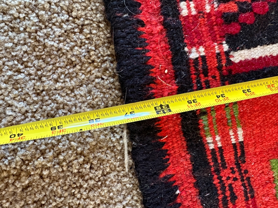 Hand Knotted Wool Tribal Area Rug 37 X 66 [Photo 6]