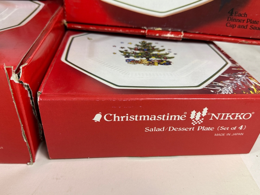 Collection Of Christmastime Dishware Including Plates, Platters, Bowls, Cups & Saucers By Nikko Ceramics [Photo 5]