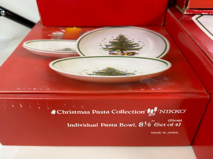Collection Of Christmastime Dishware Including Plates, Platters, Bowls, Cups & Saucers By Nikko Ceramics [Photo 7]