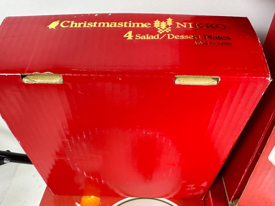 Collection Of Christmastime Dishware Including Plates, Platters, Bowls, Cups & Saucers By Nikko Ceramics [Photo 8]