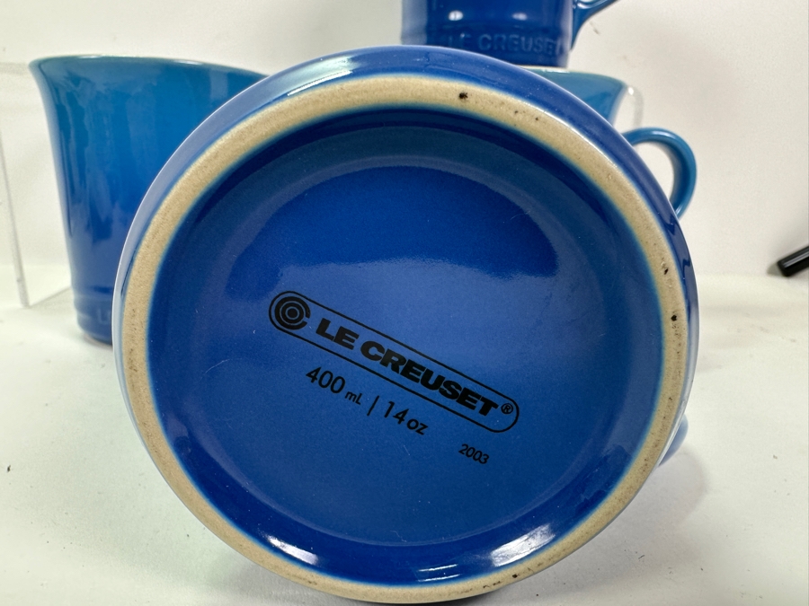 Four Le Creuset Blue Coffee Cups [Photo 4]