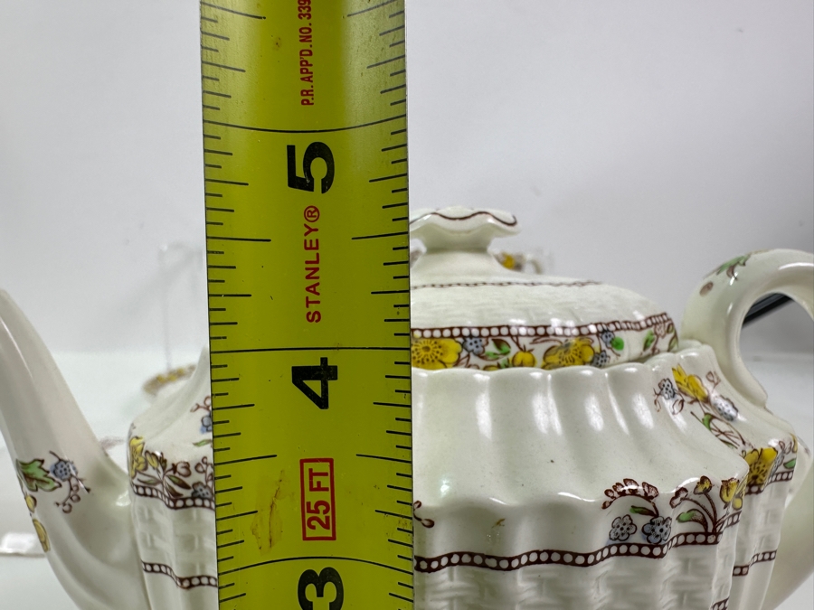 Spode Copeland England 'Buttercup' Pattern Teapot And Four Cups & Saucers [Photo 7]