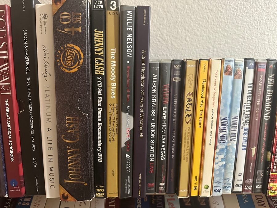 Huge Collection Of Music CDs (Rock, Classic, World), DVDs Including Box Sets And Cassette Tapes Plus Three Wooden Storage Racks - See Photos For Sampling [Photo 31]