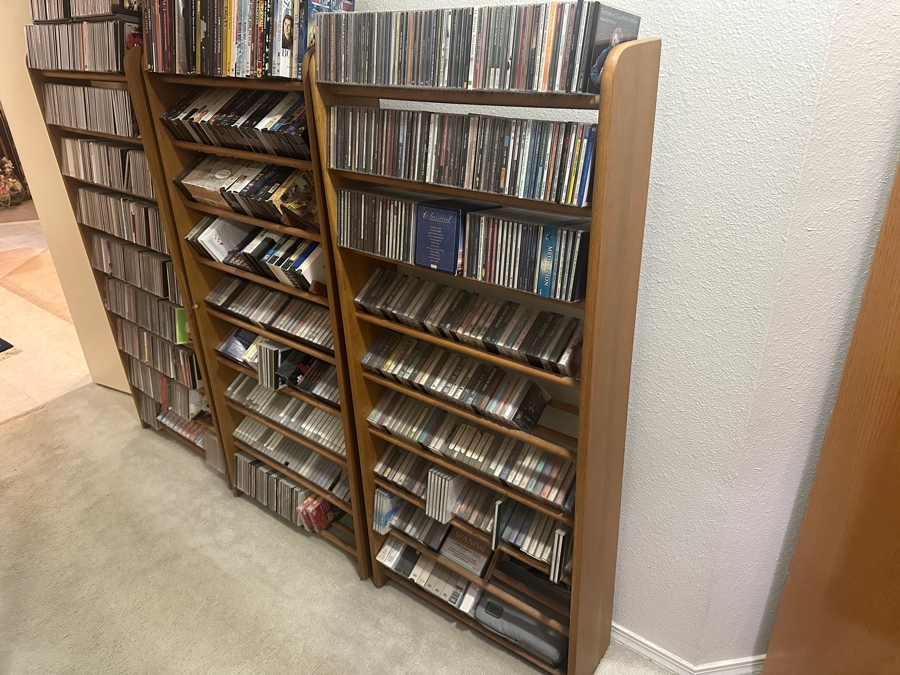 Huge Collection Of Music CDs (Rock, Classic, World), DVDs Including Box Sets And Cassette Tapes Plus Three Wooden Storage Racks - See Photos For Sampling [Photo 41]