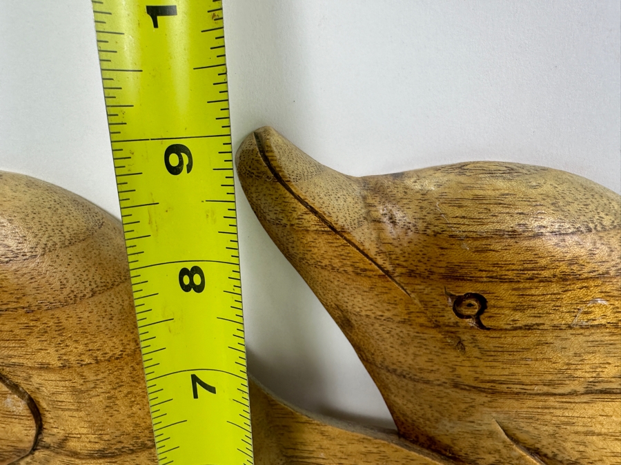 Carved Wooden Dolphin Sculpture Wall Decor 36.5 X 9 [Photo 4]